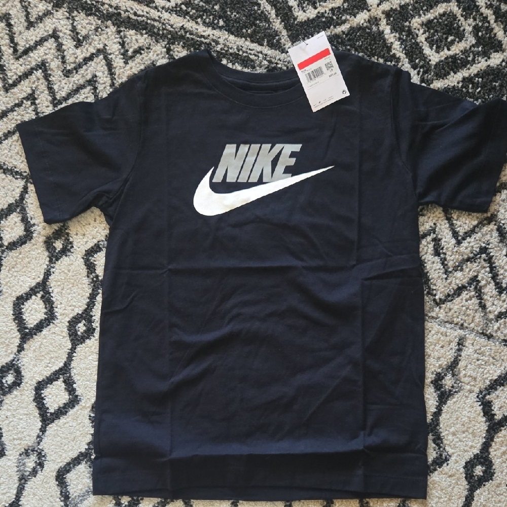 Nike Kids Navy Tee with White Swoosh